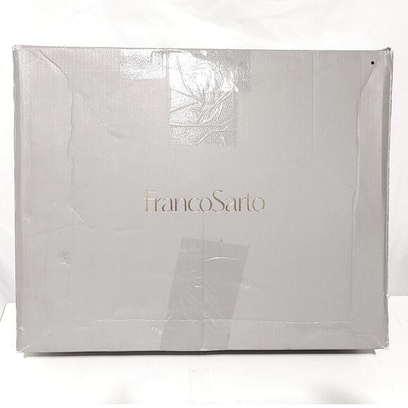 Franco Sarto Janna Over-The-Knee Boots Croc Embossed Faux Leather Black Size 8M - Picture 10 of 10